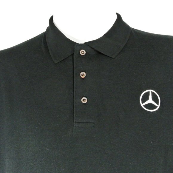 MERCEDES Car Dealership Employee Uniform Polo Shirt Black NEW Size S Small - Picture 2 of 6